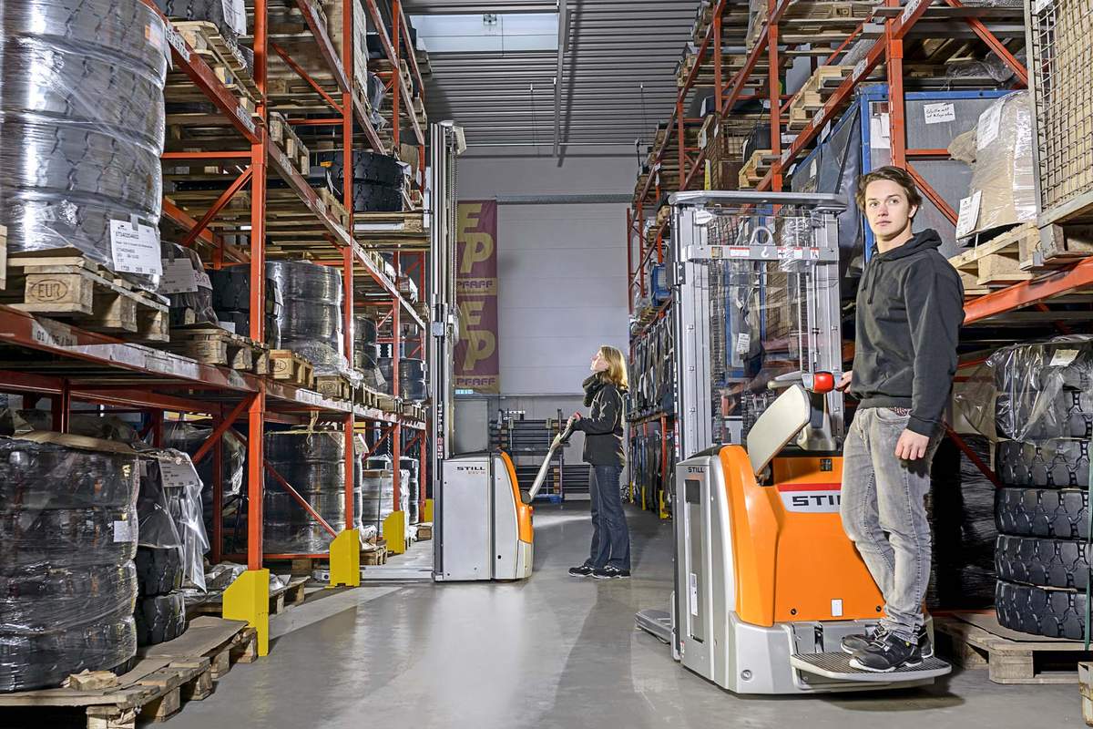 Elektrische stapelaar training