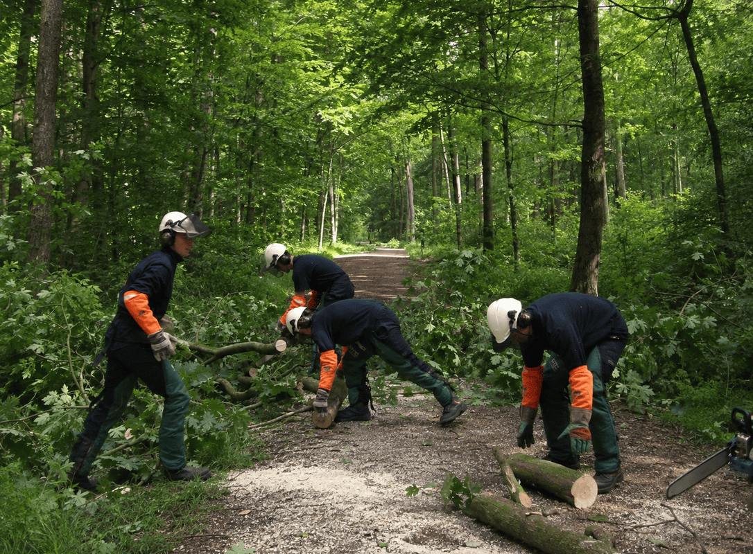 Kettingzaag veltechnieken lichte bomen